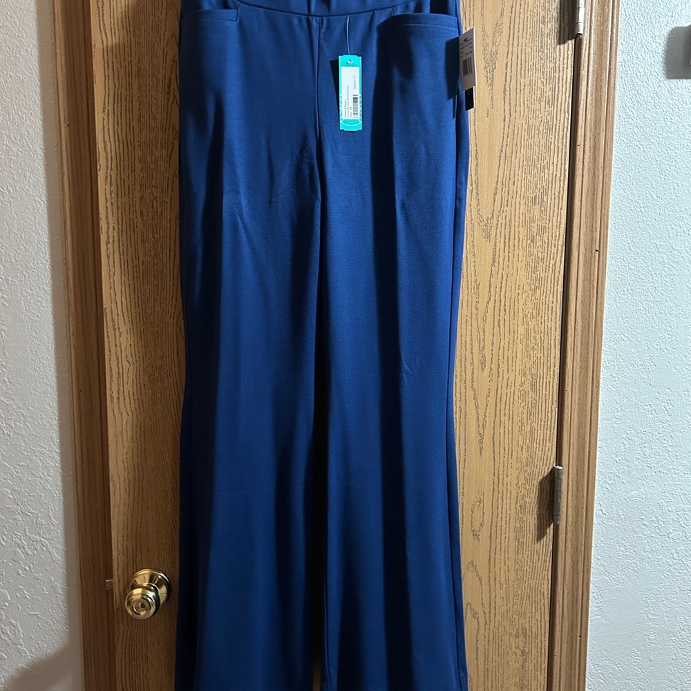 Stylish Blue Wide-Leg Pants
